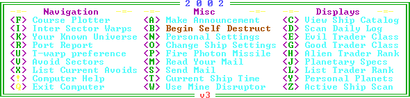 Computer Command Menu
