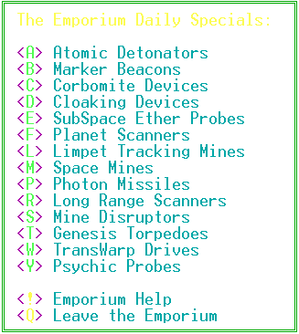 Hardware Command Menu